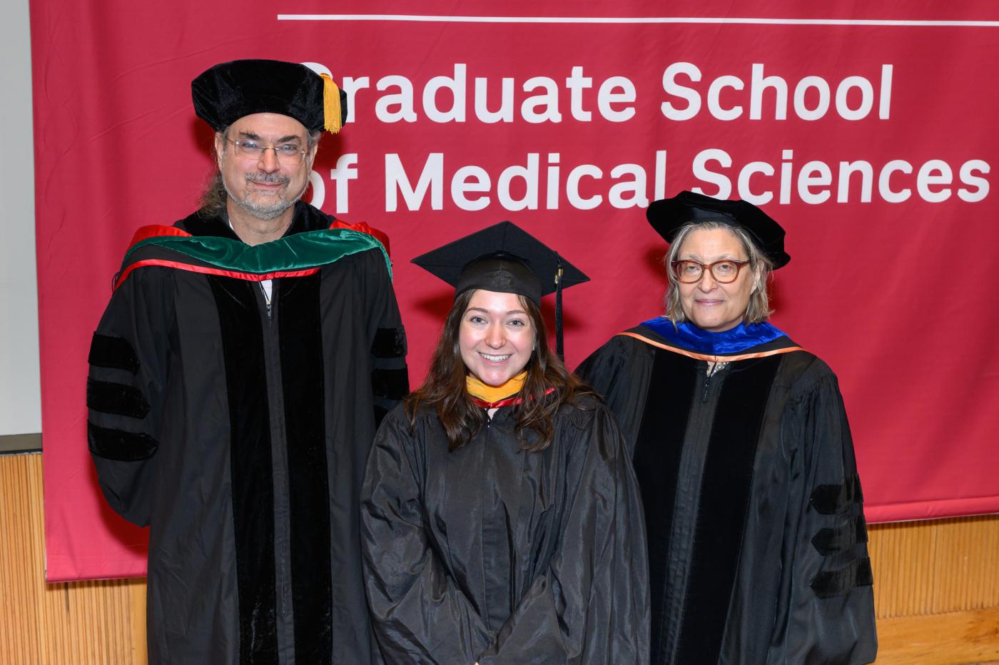 Dean David Eliezer, PhD; Grace Terry, MSCTI, BSbc; and Dean Randi Silver, PhD (Left to right)