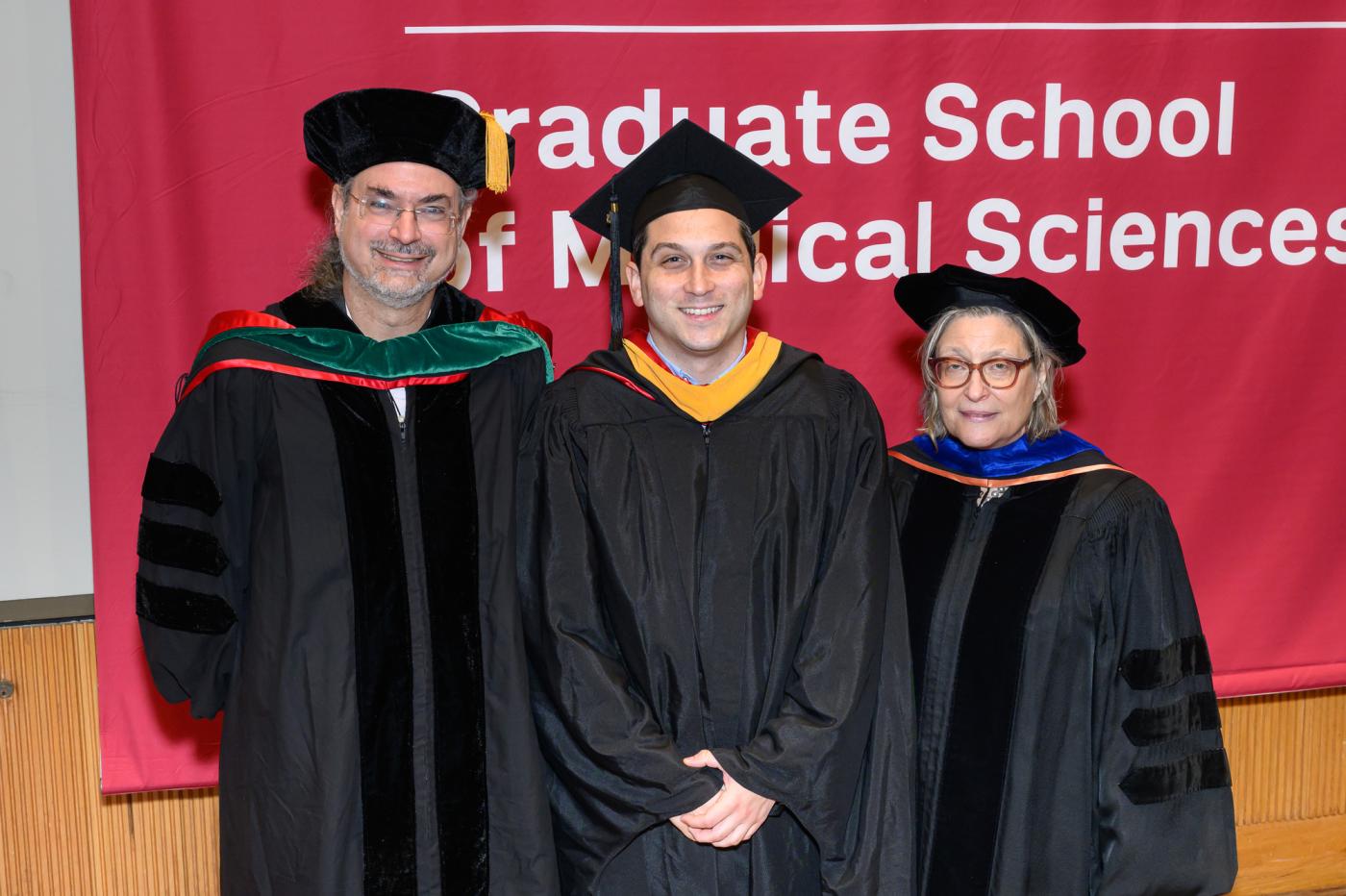 Dean David Eliezer, PhD; Jonathan Thaler, MSCTI, MD; and Dean Randi Silver, PhD (Left to right)